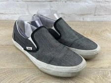 Vans Classic Slip On Men's Gray Athletic Skate Casual Size Men 6.5 Women 8 Shoes