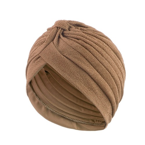 Womens Pleated Turban Hat Casual Headwraps Lightweight Retro Muslim Cap - Picture 10 of 26