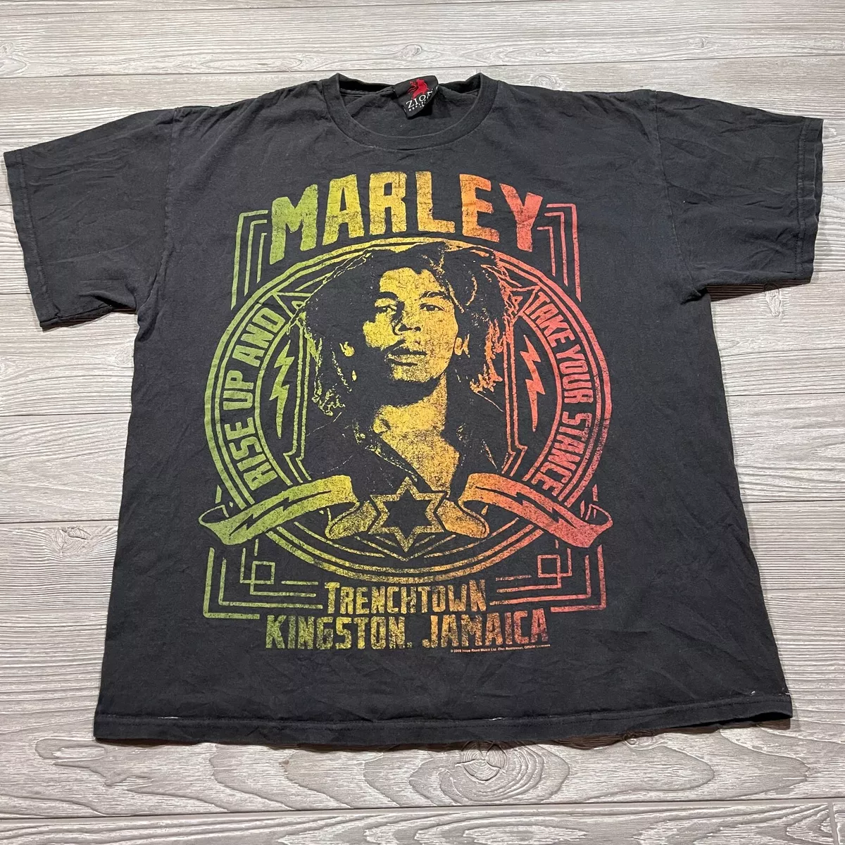 backup Væk berømmelse Vintage Bob Marley T-Shirt Mens L Black Zion Band Rasta Tee 00s Y2K USA F4  | eBay