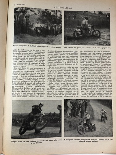 MOTO CICLISMO 1951 Giugno 9 (XXXVII Nº 22) Revista de moto ITALIANA - Imagen 2 de 6