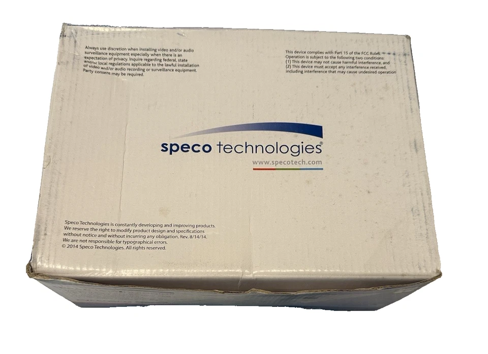 Speco Technologies CVC605CM 960H Corner Mount Color Camera 700TVL 3.6mm Lens NOS - Image 2 of 4