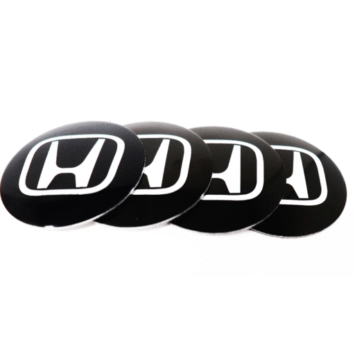 4x 56mm BLACK WHEEL CENTER CAP DECAL STICKER FOR Civic S2000 Accord