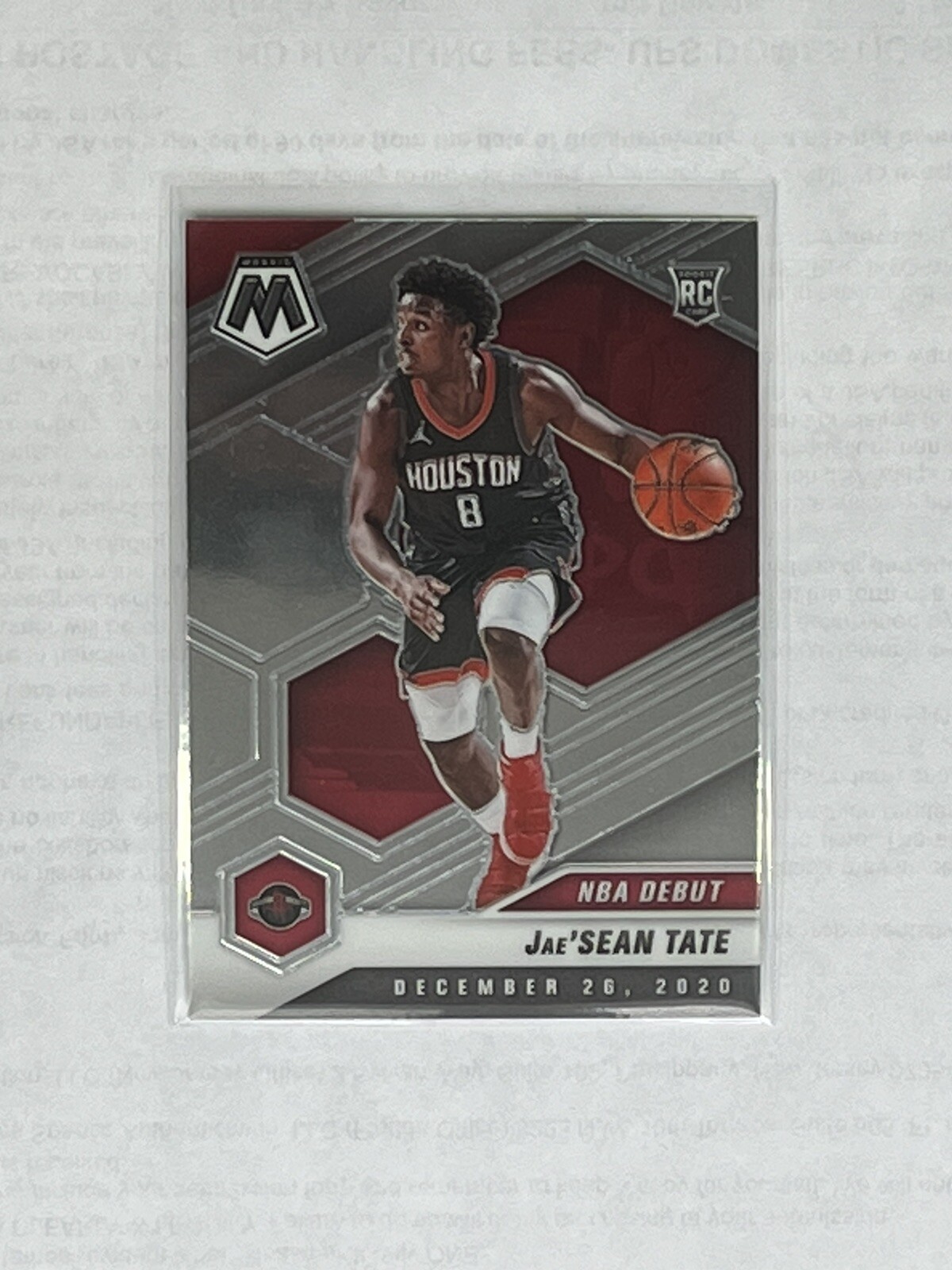 2020-21 Panini Mosaic Jaesean Tate Rookie #265 Houston Rockets Rc