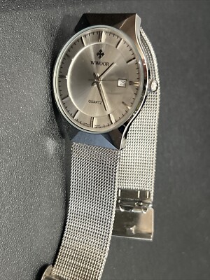 Silver Tone Quartz Watch with Stainless Steel Band Synrgy Men main image 3