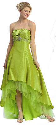 Long/Short Bridesmaids Cocktail Dress Formal Gown Graduation Size 12 Lime  Colors | eBay