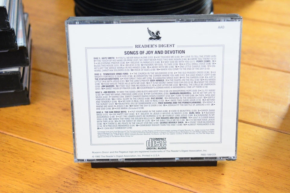 VARIOUS READERS DIGEST "SONGS OF JOY & DEVOTION" CD 4 DISC GOSPEL [220] Foto 2 de 4
