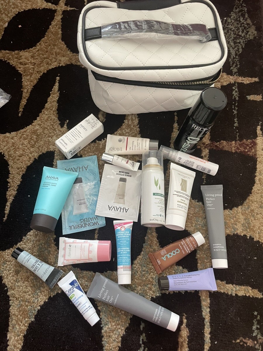 ULTA BEAUTY Cosmetic Zipper Train Case Makeup Bag -Brand New Deluxe  Samples