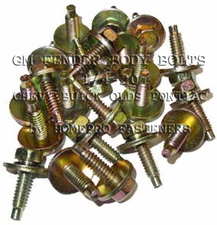 25 GM CHEVY FITS BUICK OLDS FENDR BODY BOLTS 1/4 25p YELLOW (9517)