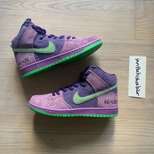 nike sb dunk high pro qs 420 purple skunk