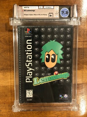 Lemmings 3D Playstation PS1 Black Longbox New Sealed GRADED WATA