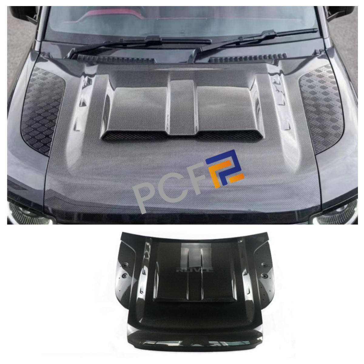 2020+ Land Rover Defender L663 90 110 Real Carbon Fiber Hood Cover