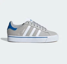 Adidas Originals Campus Vulc Kids Youth Casual Shoes Gray IH8039 New Sizes 3-7