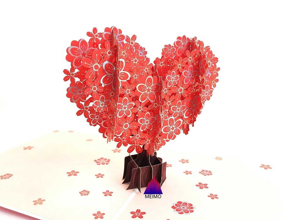 Tarjeta Pop Up 3D Flor Sakura Cereza Mamá Madre Cumpleaños San Valentín Primavera Foto 3 de 4