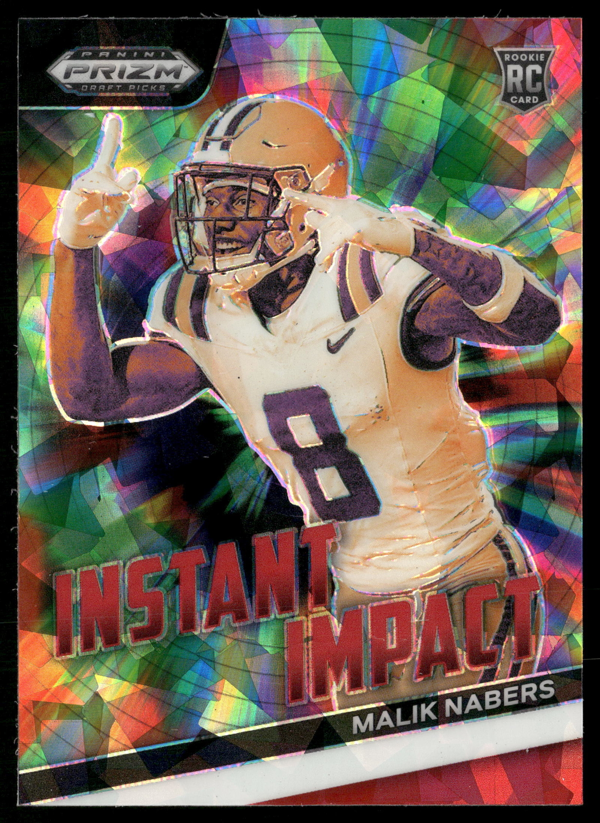 2024 Panini Prizm Draft Picks #II-MN Malik Nabers Instant Impact Red Ice