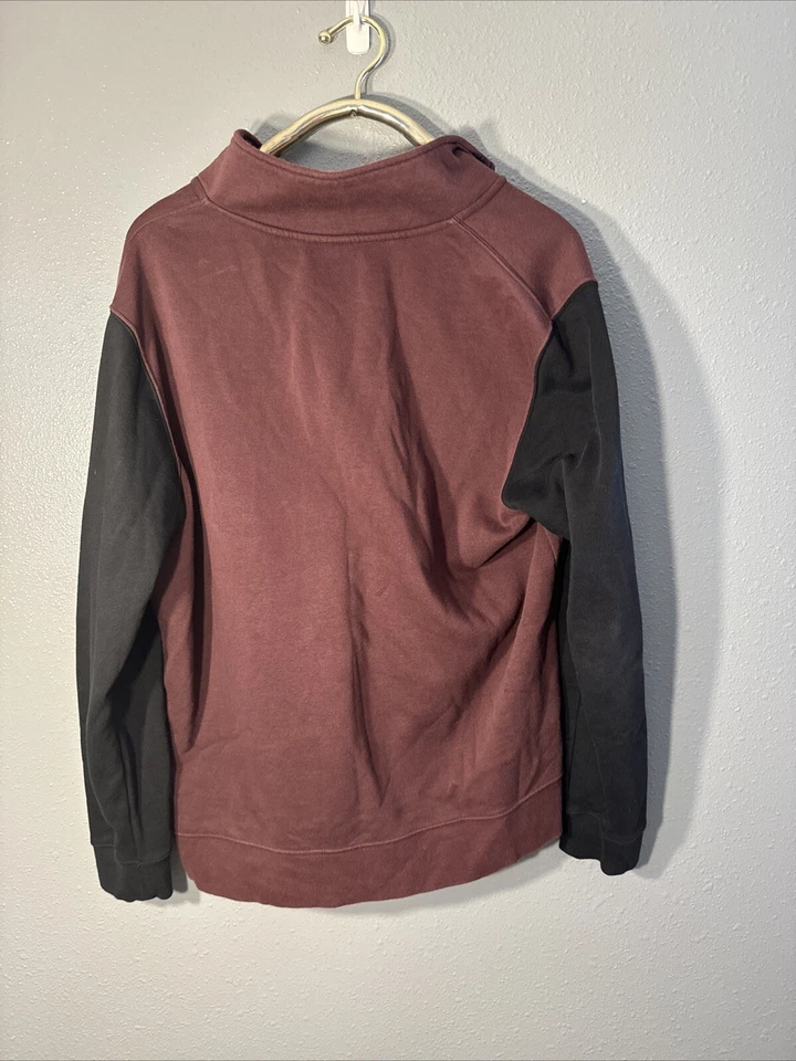 Sudadera Nike Mujer 1/4 Cremallera Borgoña Negra Talla XL Foto 2 de 2