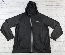 MeetYoo Hoodie Jacket Full Zip Polyester Spandex Hooded Sweatshirt MENS SIZE S