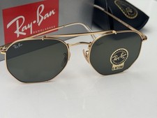 NEW Ray-Ban RB3648 THE MARSHAL 001 Arista Gold /G-15 Green Lens 54mm Sunglasses