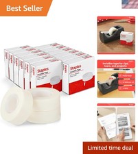 Matte Finish Invisible Packing Tape - 0.75" x 36 Yds, 12 Rolls for Office Use