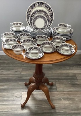 Wedgwood Cobalt Florentine bone china SET of 12 FIVE-piece place
