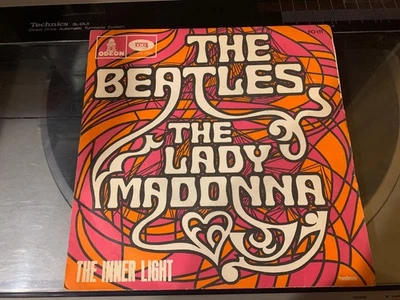 45 Tours The BEATLES "The Lady Madonna""The Inner ligh" Label Rouge Odéon FO 111 - Photo 1/4