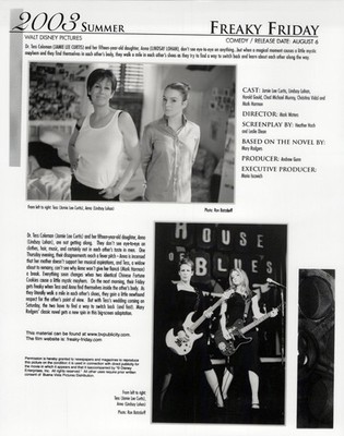 Jamie Lee Curtis Lindsay Lohan Freaky Friday 2003 Press Photo Movie Film Still