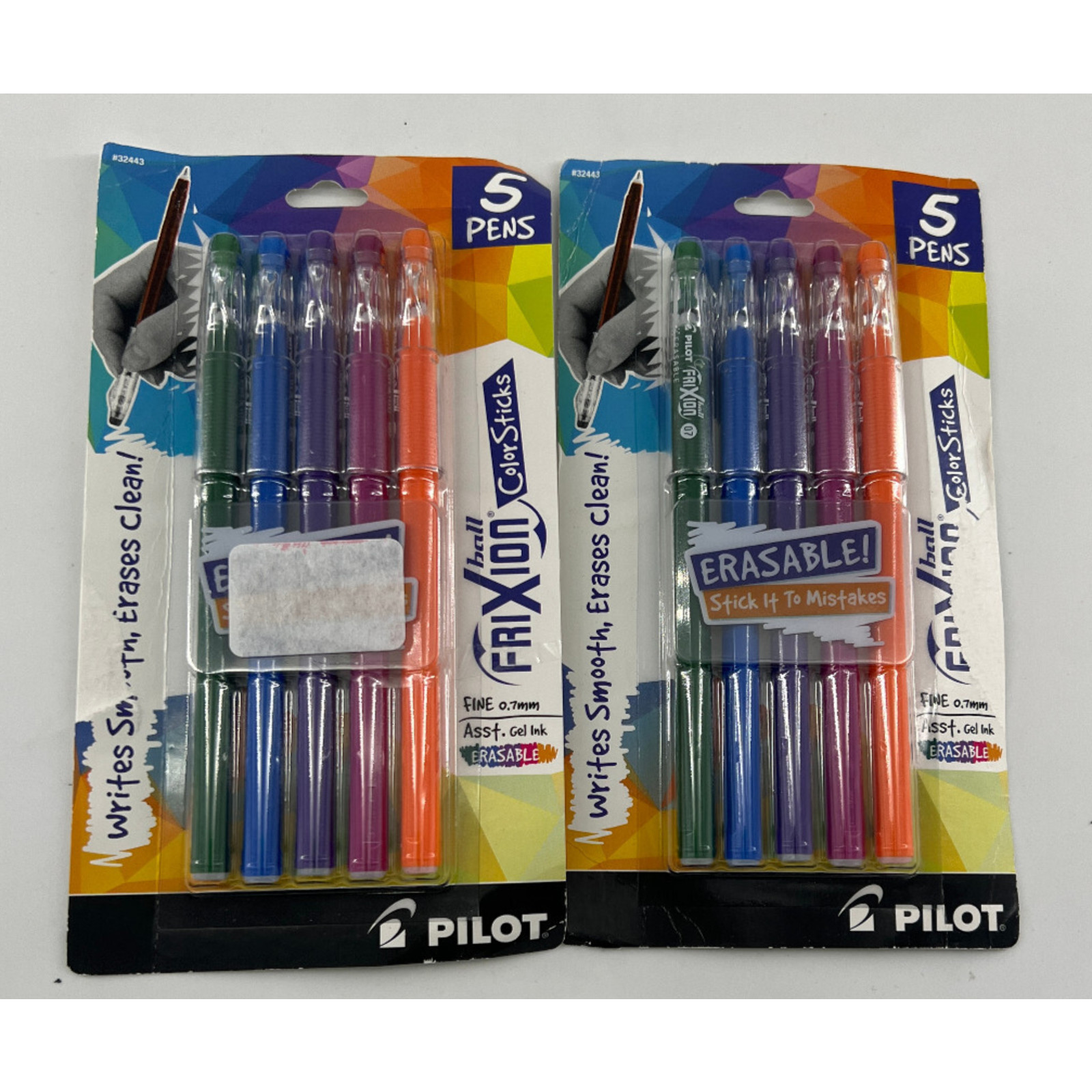 Pilot Erasable Ball FirXion Pens Fine .7mm Color Sticks 5 Pe