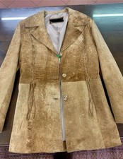 Giacca Camoscio Scamosciata Texana Con Frange Vintage