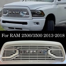 White Grille For 2013-2018 Dodge Ram 25003500 Big Horn Grill Wchrome Letters