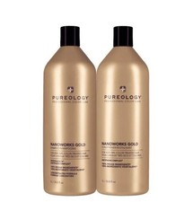Pureology Nano Works GOLD Shampoo and Conditioner Liter Duo 33.8 OZ each