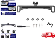 Universal Car Rear View Camera License Plate Bracket, Premium Backup Black 