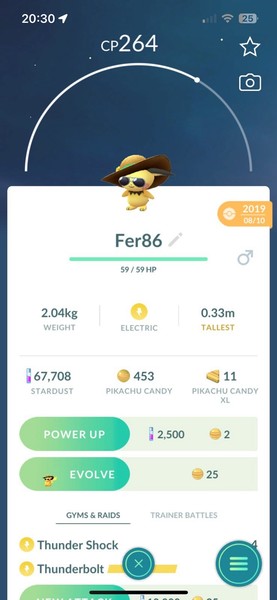 pokemon go Very Rare Pichu Hat 2019