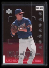 2000 Upper Deck Exclusives Silver 525 Chipper Jones AUT 29/100 All-UD Team