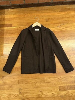 #ad Buck Mason Brown Wool Felted Chore Coat Blazer XS $199.00