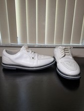 G/FORE Men s Gallivanter White Leather Brogue Golf Shoes Navy Blue Size 11