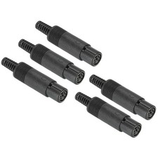 S-Video DIN Mini Female Socket 5 Pin Signal Transmission for TV Pack of 5
