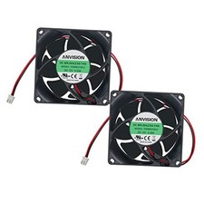 2-Pack 80mm x 25mm DC 12V Brushless Cooling Fan, Dual Ball Bearing 12V 80mm