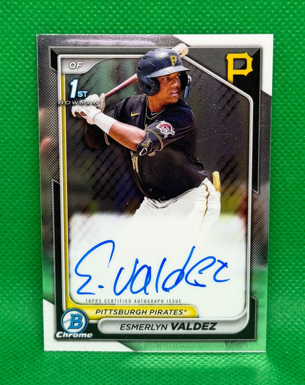 2024 BOWMAN CHROME ESMERLYN VALDEZ AUTO PIRATES 1ST PROSPECT