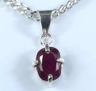 Certified Natural Pink Rubellite Tourmaline 4.05 Ct/10 mm Oval Gemstone Pendant