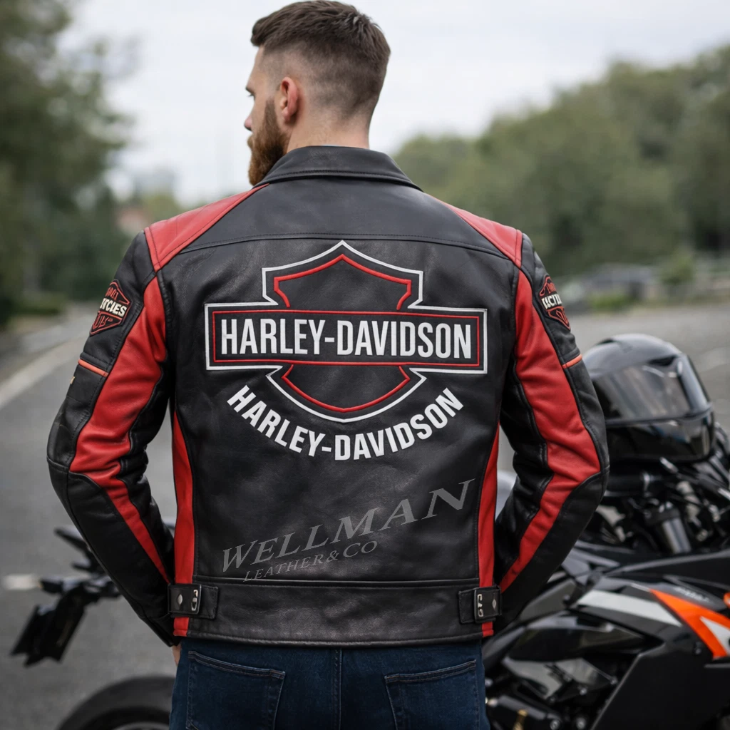 Harley-Davidson ライダージャケット M 黒/赤 Harley-Davidson Regular Size Clothing for Men for sale | eBay