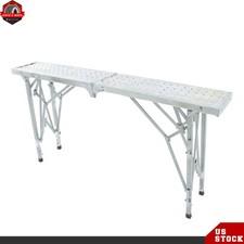 Portable 1.8m Folding Scaffolding, Adjustable Lift Height Work Platform Scaffold