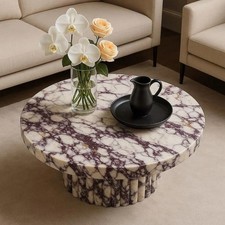 Plateau De Table En Marbre Calacatta - Pièce De Mobilier Sur Mesure - 36"