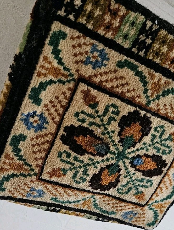 Antiguo Bolso de Mano de Hombro Floral Alfombra Artes y Manualidades Tapiz de Lana Clásico Foto 4 de 4