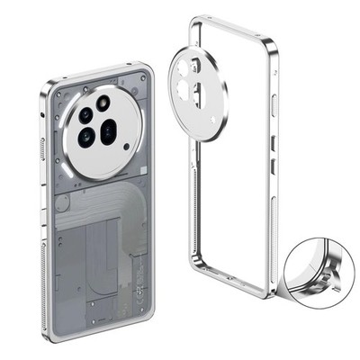 Für Nothing Phone 3a Pro Metallrahmen Wärmeableitung Kamera Schutz Hülle Silber