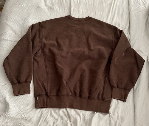Supreme Washed Box Logo Crewneck Sweatshirt Brown SS25 - Picture 9 of 9