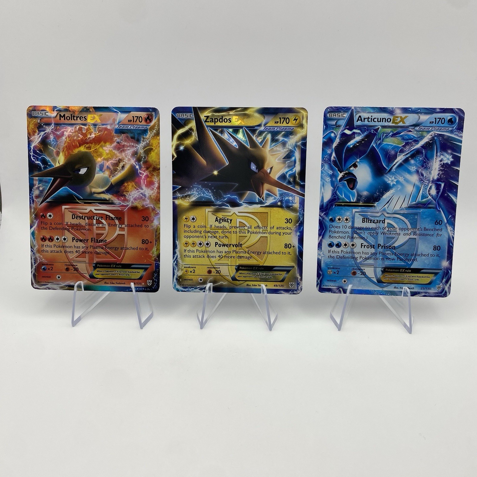 Articuno EX, Zapdos EX, Moltres EX, Plasma, Pokémon Cards 2012