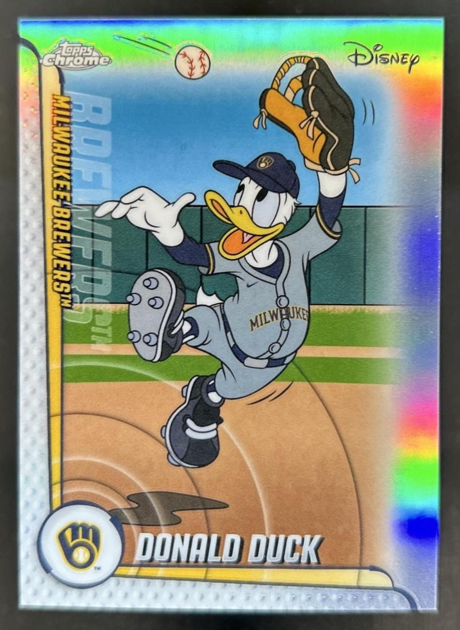 2025 Topps Chrome Update Donald Duck Mickey and Friends Away Jersey #MLBA-17