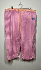 Vtg Disney Eeyore Xing Sz 2X Multicolored Striped Pajama Capri Pants Loungewear