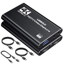 4K HDMI Capture Card for Streaming, 1080P 60FPS USB 3.0/Type-C Game Video Cap...