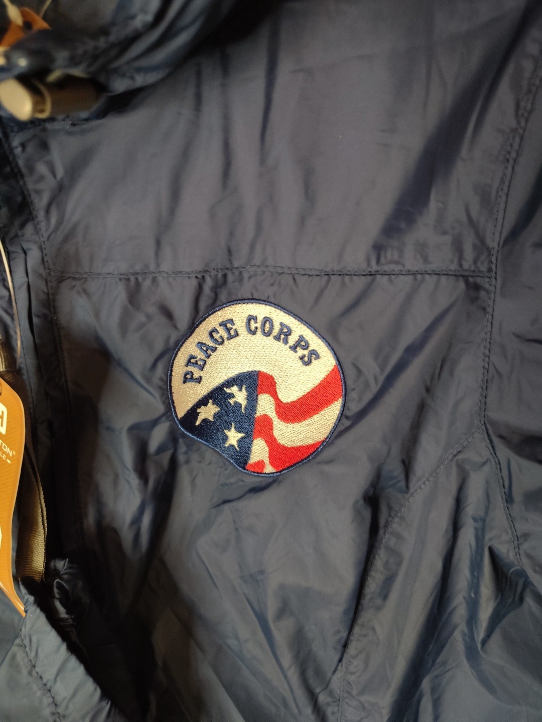 Harrington Peace Corps Hooded Zip Up Windbreaker Blue Size M