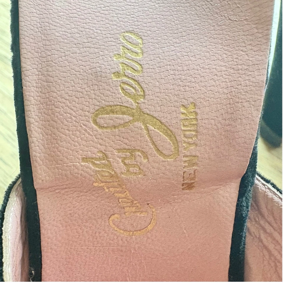 De colección 1950 I. Magnin California Tacones Terciopelo Negro Estrás Mulas Usado en Excelente Condición Foto 4 de 4